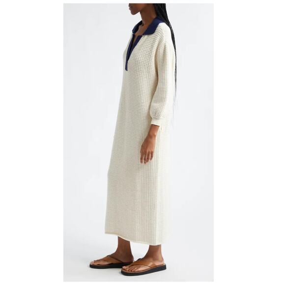 STAUD Altea Waffle-Knit Cotton-blend Maxi Dress Size Large - Picture 4 of 14